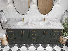 Charlotte 84 in. W x 22 in. D Double Sink Bathroom Vanity - photo 35