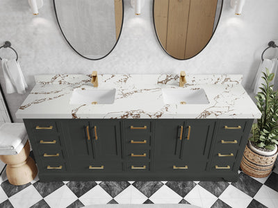 Charlotte 84 in. W x 22 in. D Double Sink Bathroom Vanity - Willow Bath and Vanity