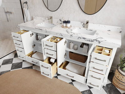 Charlotte 84 in. W x 22 in. D Double Sink Bathroom Vanity - Willow Bath and Vanity