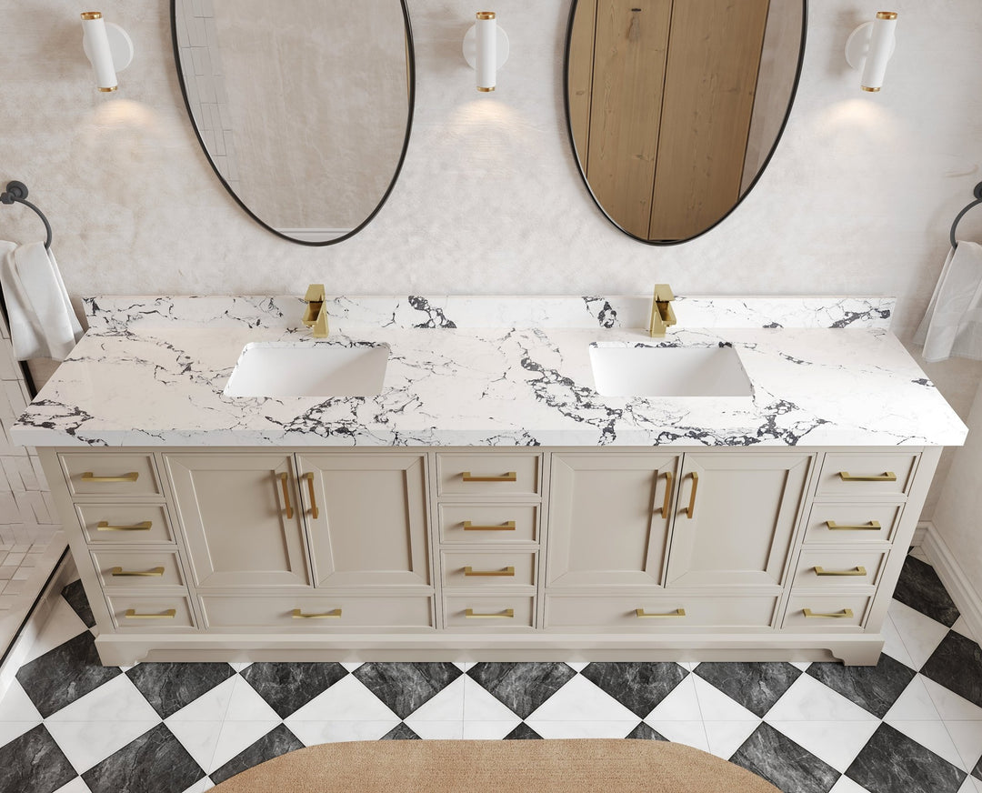 Charlotte 96 in W x 22 in D Free Standing Double Sink Bathroom Vanity - Willow Bath and Vanity