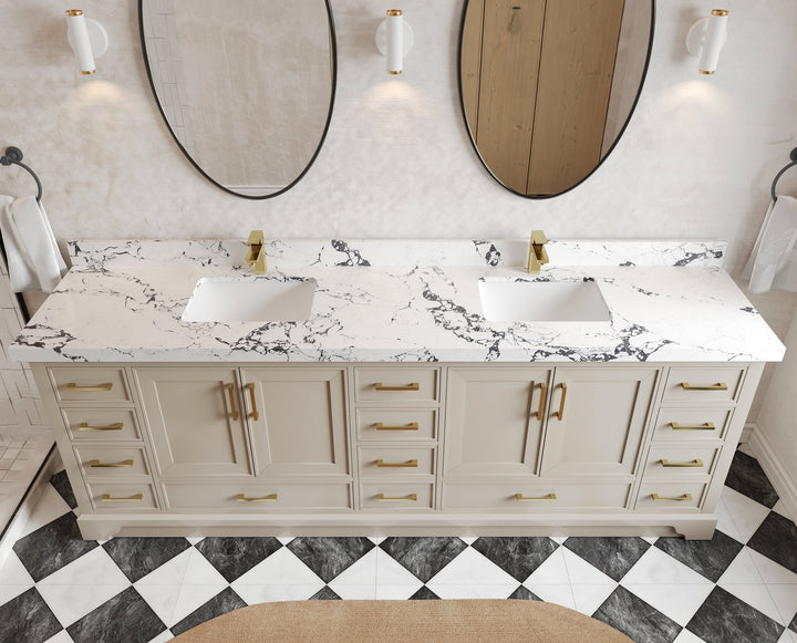 Charlotte 96 in W x 22 in D Free Standing Double Sink Bathroom Vanity - photo 5