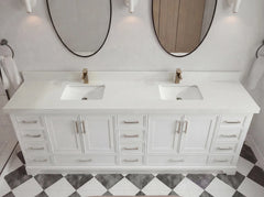 Charlotte 96 in W x 22 in D Free Standing Double Sink Bathroom Vanity - photo 8