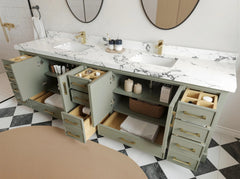 Charlotte 96 in W x 22 in D Free Standing Double Sink Bathroom Vanity - photo 2