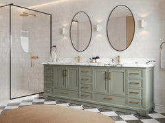 Charlotte 96 in W x 22 in D Free Standing Double Sink Bathroom Vanity - photo 4