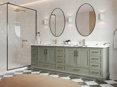 Charlotte 96 in W x 22 in D Free Standing Double Sink Bathroom Vanity - Willow Bath and Vanity