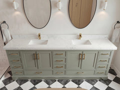 Charlotte 96 in W x 22 in D Free Standing Double Sink Bathroom Vanity - photo 10
