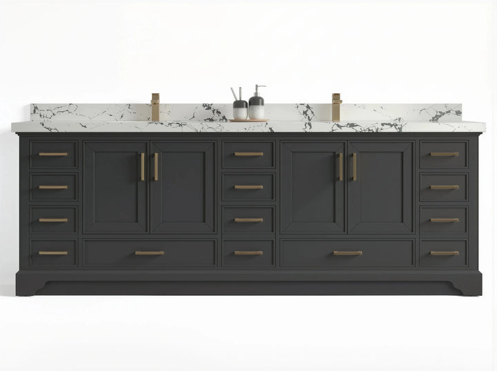 Charlotte 96 in W x 22 in D Free Standing Double Sink Bathroom Vanity - photo 1