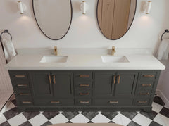 Charlotte 96 in W x 22 in D Free Standing Double Sink Bathroom Vanity - photo 10