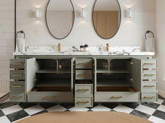 Charlotte 96 in W x 22 in D Free Standing Double Sink Bathroom Vanity - photo 3