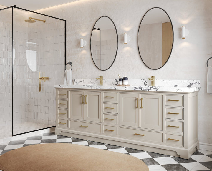 Charlotte 96 in W x 22 in D Free Standing Double Sink Bathroom Vanity - photo 2