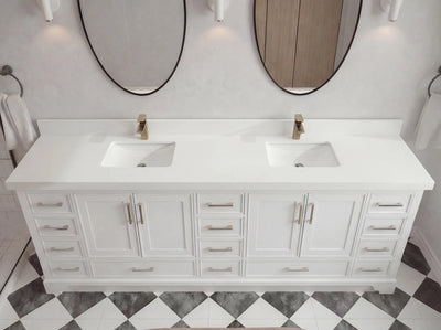 Charlotte 96 in W x 22 in D Free Standing Double Sink Bathroom Vanity - Willow Bath and Vanity