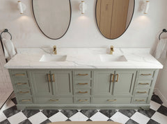 Charlotte 96 in W x 22 in D Free Standing Double Sink Bathroom Vanity - photo 8