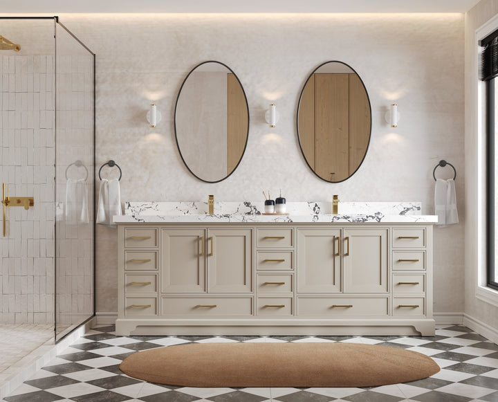 Charlotte 96 in W x 22 in D Free Standing Double Sink Bathroom Vanity - photo 1