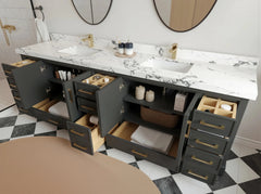 Charlotte 96 in W x 22 in D Free Standing Double Sink Bathroom Vanity - photo 2