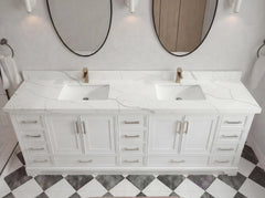 Charlotte 96 in W x 22 in D Free Standing Double Sink Bathroom Vanity - photo 9