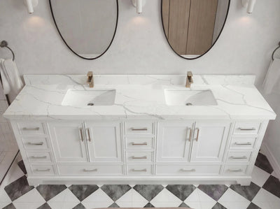 Charlotte 96 in W x 22 in D Free Standing Double Sink Bathroom Vanity - Willow Bath and Vanity