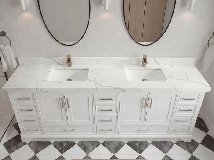 Charlotte 96 in W x 22 in D Free Standing Double Sink Bathroom Vanity - photo 9