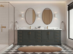 Charlotte 96 in W x 22 in D Free Standing Double Sink Bathroom Vanity - photo 5