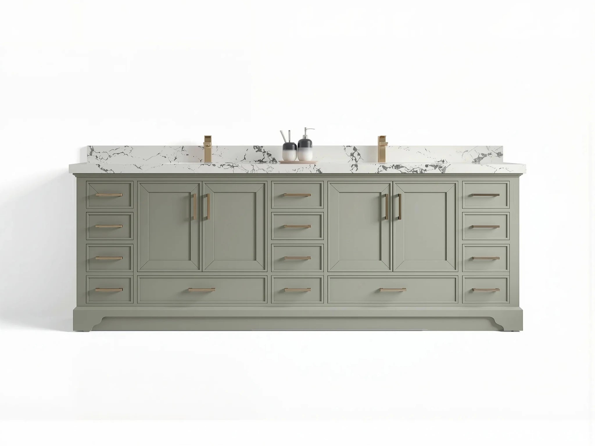 Charlotte 96 in W x 22 in D Free Standing Double Sink Bathroom Vanity - Willow Bath and Vanity