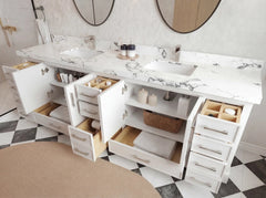 Charlotte 96 in W x 22 in D Free Standing Double Sink Bathroom Vanity - photo 3