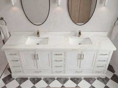 Charlotte 96 in W x 22 in D Free Standing Double Sink Bathroom Vanity - Willow Bath and Vanity