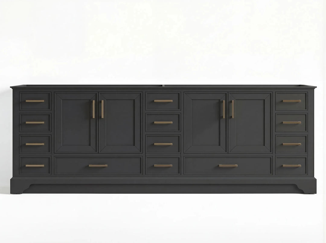 Charlotte 96 in W x 22 in D Free Standing Double Sink Bathroom Vanity | 
              
                Black Top
                
                  
             - CHR_BLT_CARQZ_96 - photo №7