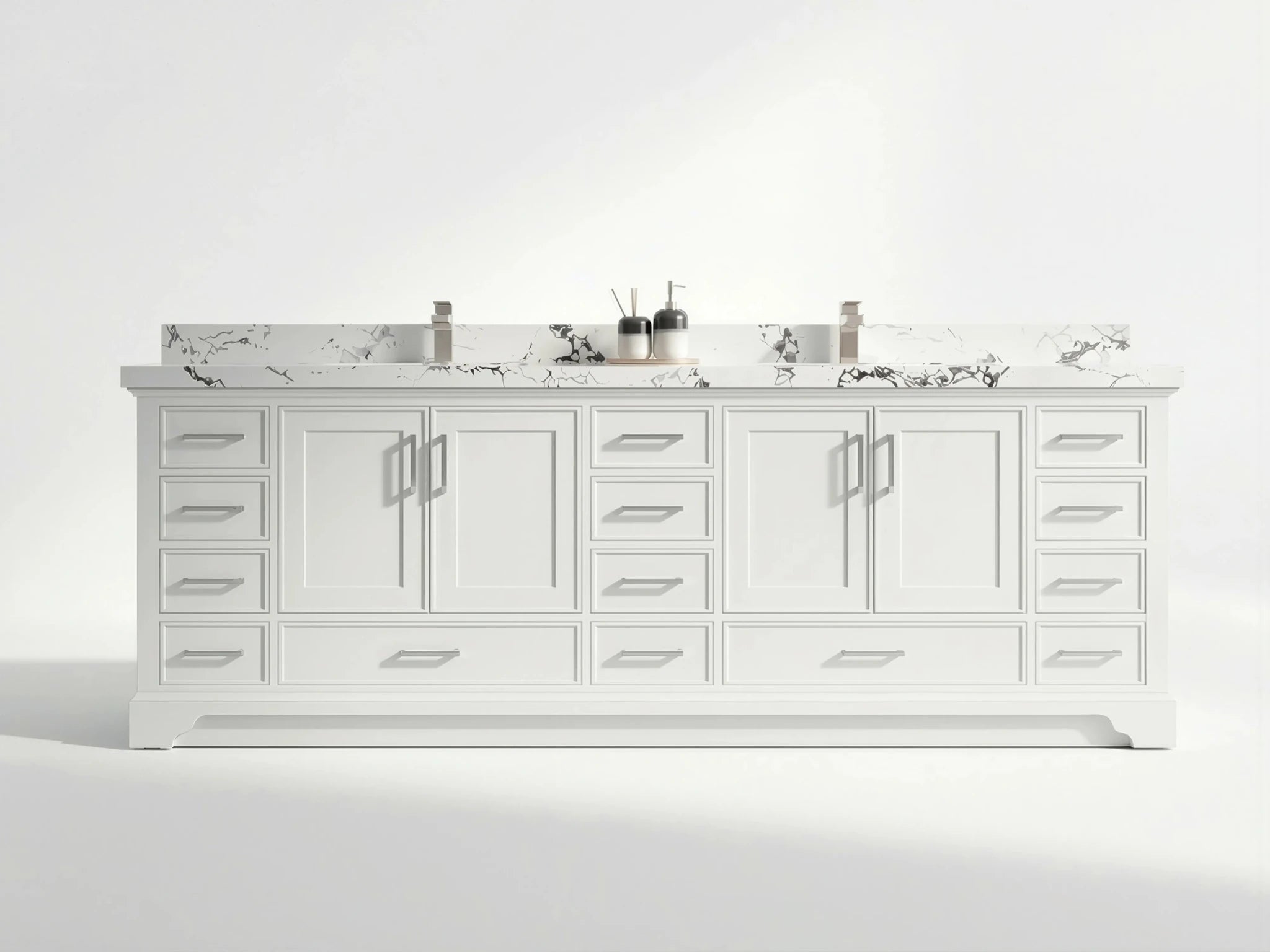 Charlotte 96 in W x 22 in D Free Standing Double Sink Bathroom Vanity - Willow Bath and Vanity