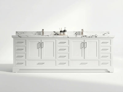 Charlotte 96 in W x 22 in D Free Standing Double Sink Bathroom Vanity - Willow Bath and Vanity