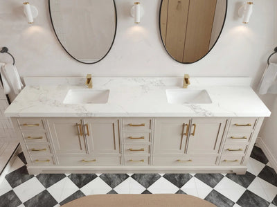 Charlotte 96 in W x 22 in D Free Standing Double Sink Bathroom Vanity - Willow Bath and Vanity