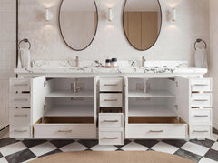 Charlotte 96 in W x 22 in D Free Standing Double Sink Bathroom Vanity - photo 4