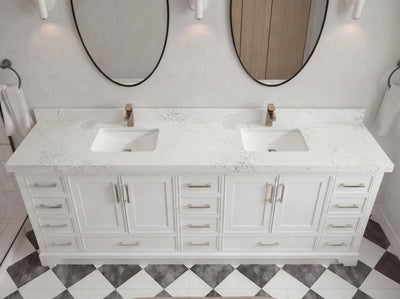 Charlotte 96 in W x 22 in D Free Standing Double Sink Bathroom Vanity - Willow Bath and Vanity