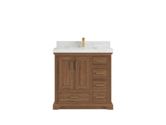 Charlotte Teak 36 in. W x 22 in. D Center Sink Bathroom Teak Wood Bathroom Vanity - photo 13