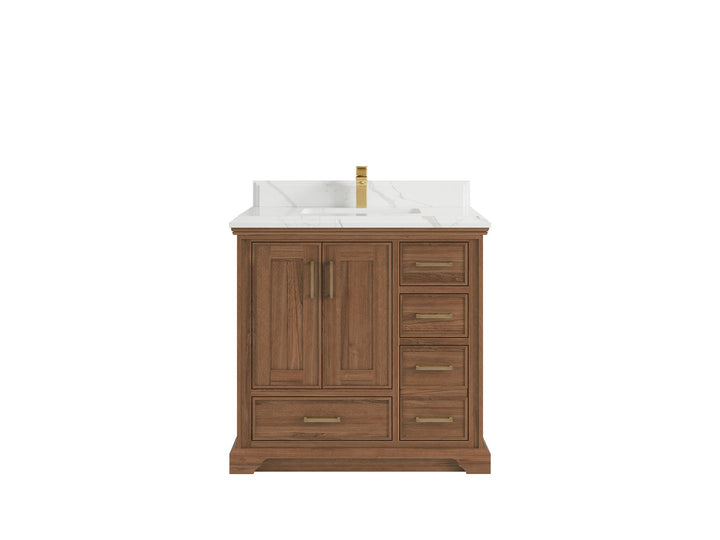 Charlotte Teak 36 in. W x 22 in. D Center Sink Bathroom Teak Wood Bathroom Vanity - photo 14