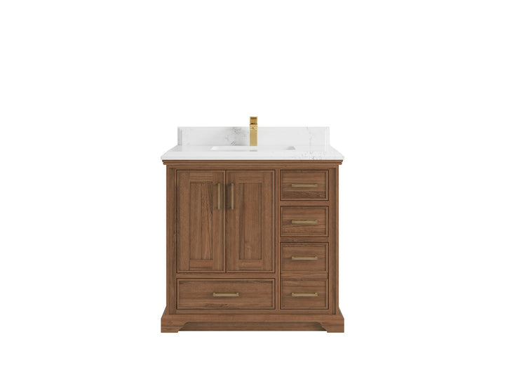 Charlotte Teak 36 in. W x 22 in. D Center Sink Bathroom Teak Wood Bathroom Vanity - photo 15