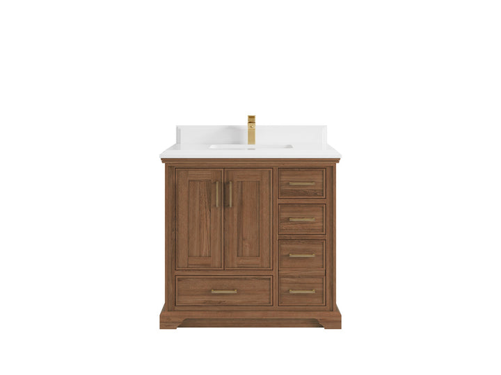 Charlotte Teak 36 in. W x 22 in. D Center Sink Bathroom Teak Wood Bathroom Vanity - photo 16