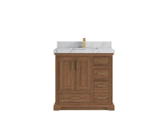 Charlotte Teak 36 in. W x 22 in. D Center Sink Bathroom Teak Wood Bathroom Vanity - photo 23