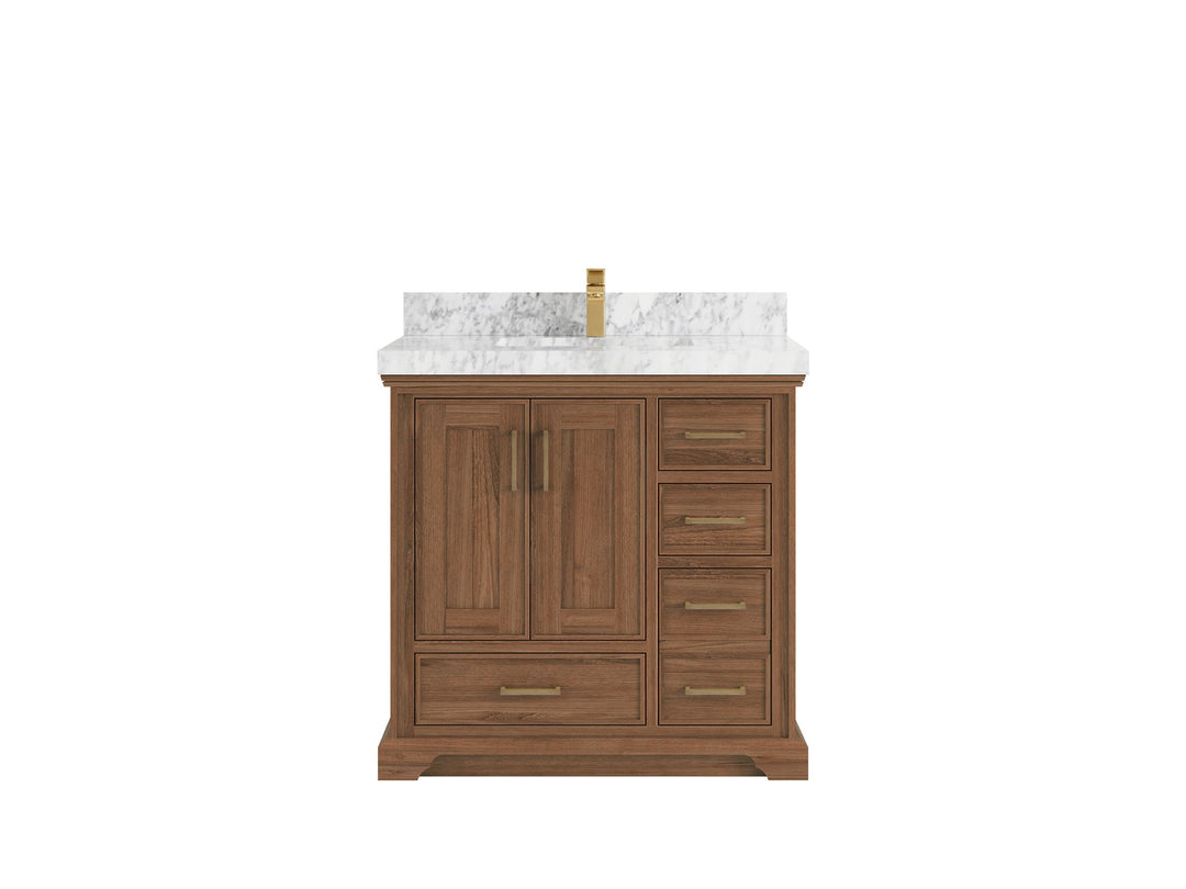 Charlotte Teak 36 in. W x 22 in. D Center Sink Bathroom Teak Wood Bathroom Vanity - Willow Bath and Vanity