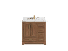 Charlotte Teak 36 in. W x 22 in. D Center Sink Bathroom Teak Wood Bathroom Vanity - photo 21
