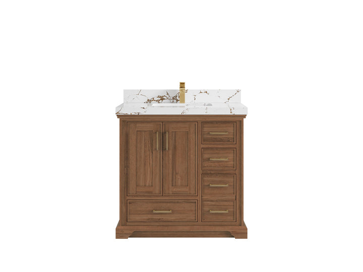 Charlotte Teak 36 in. W x 22 in. D Center Sink Bathroom Teak Wood Bathroom Vanity - photo 21