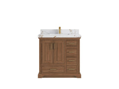 Charlotte Teak 36 in. W x 22 in. D Center Sink Bathroom Teak Wood Bathroom Vanity - photo 20