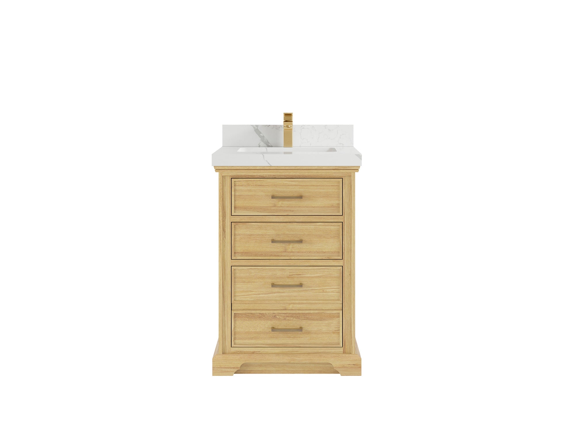 Charlotte Teak Wood 24 in. W x 22 in. D Single Sink Bathroom Teak Wood Vanity - Willow Bath and Vanity