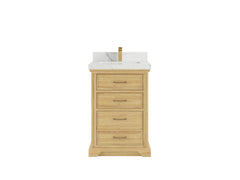Charlotte Teak Wood 24 in. W x 22 in. D Single Sink Bathroom Teak Wood Vanity - photo 9