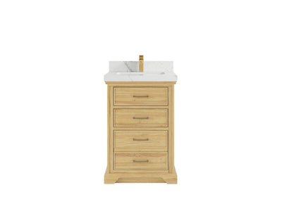 Charlotte Teak Wood 24 in. W x 22 in. D Single Sink Bathroom Teak Wood Vanity - Willow Bath and Vanity