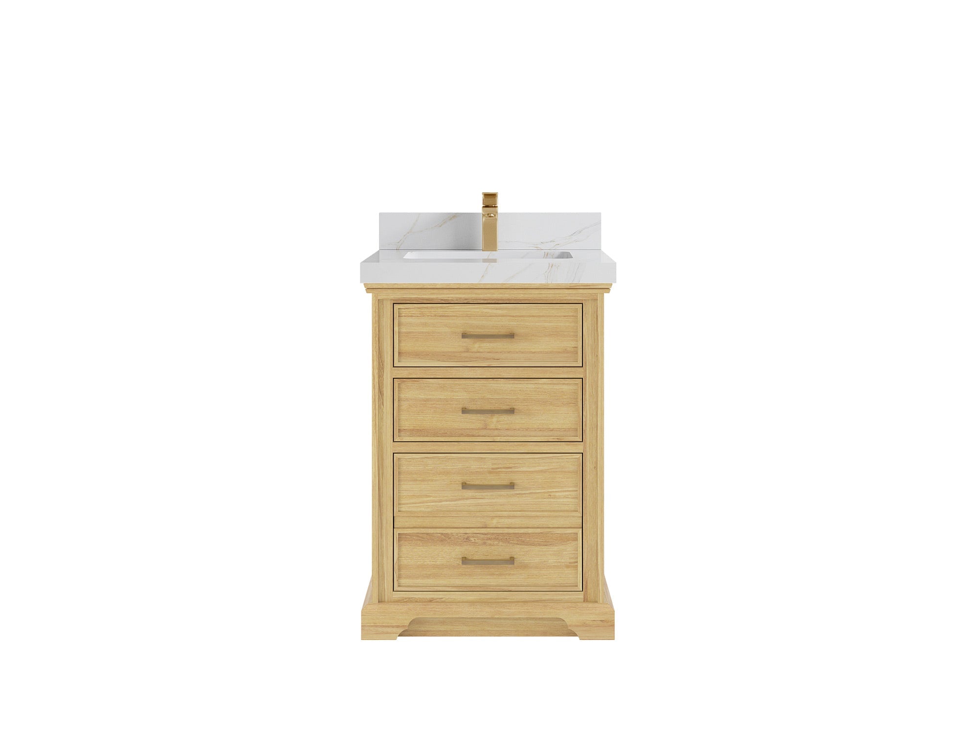 Charlotte Teak Wood 24 in. W x 22 in. D Single Sink Bathroom Teak Wood Vanity - Willow Bath and Vanity