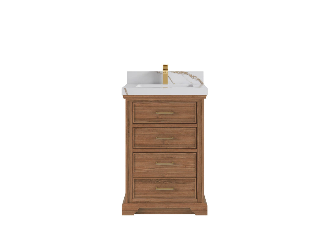 Charlotte Teak Wood 24 in. W x 22 in. D Single Sink Bathroom Vanity | 
              
                Dark Natural Teak
                
                  
             - CHR_TK_DNT_CA_LZ_24 - photo №7