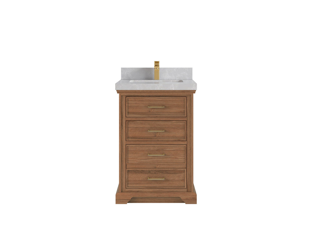 Charlotte Teak Wood 24 in. W x 22 in. D Single Sink Bathroom Vanity | 
              
                Dark Natural Teak
                
                  
             - CHR_TK_DNT_CA_LZ_24 - photo №14