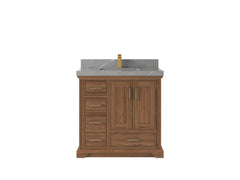 Charlotte Teak Wood 36 in. W x 22 in. D Center Sink Bathroom Vanity - photo 19