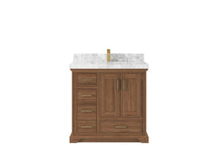 Charlotte Teak Wood 36 in. W x 22 in. D Center Sink Bathroom Vanity - photo 7