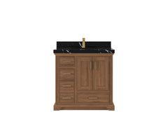 Charlotte Teak Wood 36 in. W x 22 in. D Center Sink Bathroom Vanity - photo 9