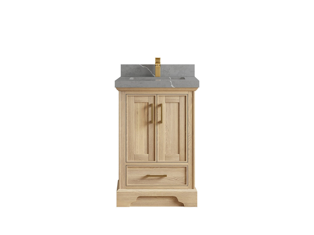 Charlotte White Oak 24 in. W x 22 in. D Single Sink Bathroom Vanity - Willow Bath and Vanity
